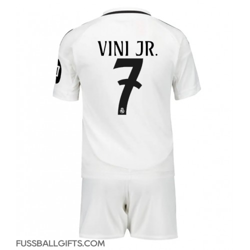 Real Madrid Vinicius Junior #7 Fußballbekleidung Heimtrikot Kinder 2024-25 Kurzarm (+ kurze hosen)